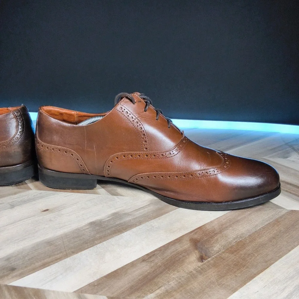 Wolf And Shepherd Senna Oxford Wingtip Brogue BROWN DRESS SHOES MENS 12.5 D